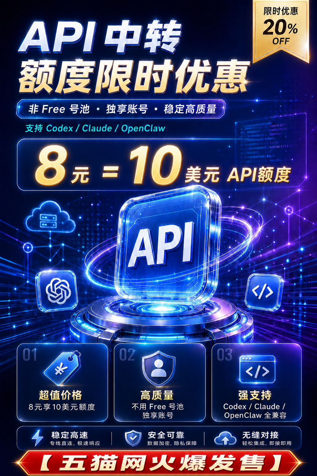 五猫网 - AI工具、API服务与独立产品开发